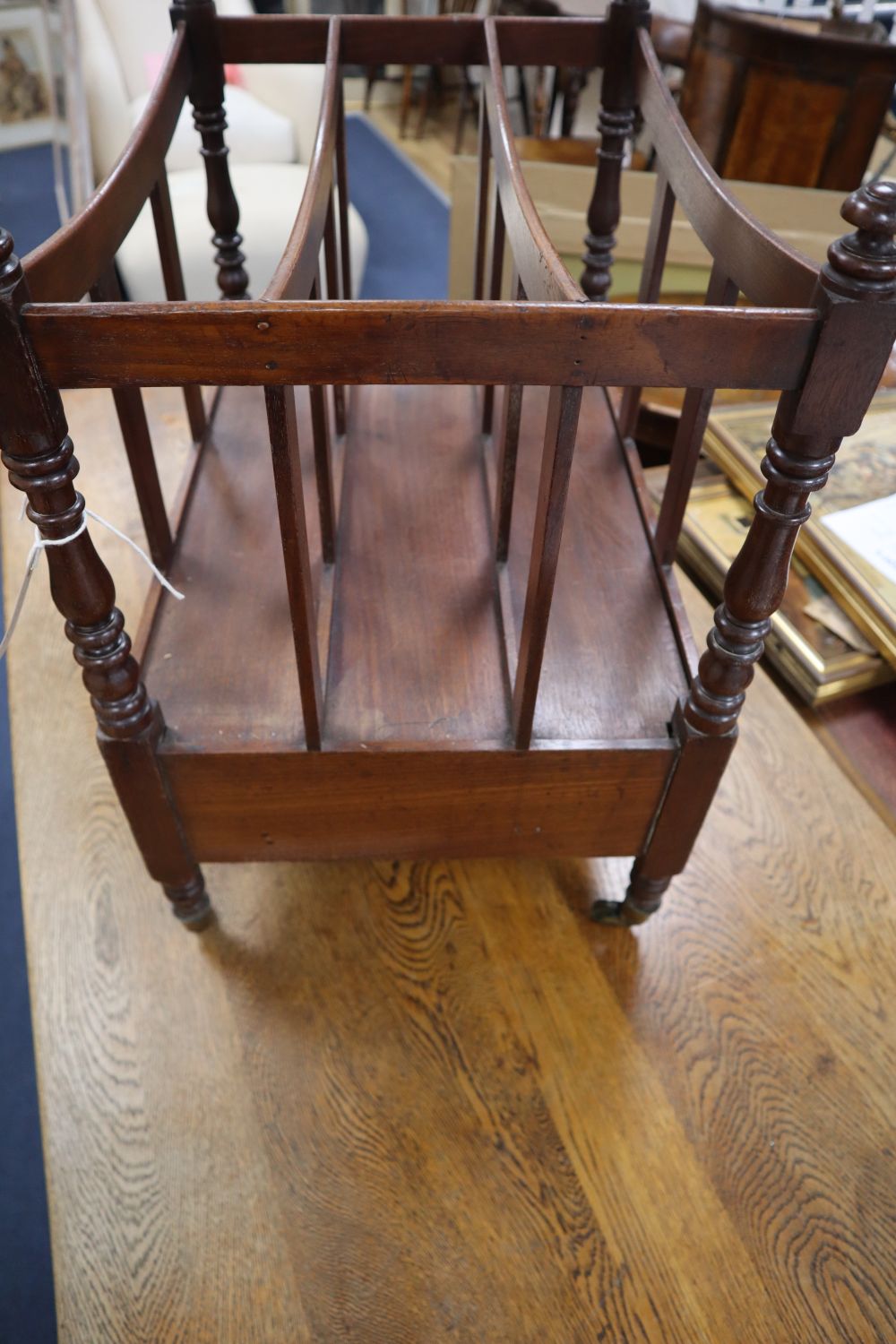 A Regency mahogany Canterbury, width 51cm